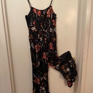 Floral Black Jumpsuit